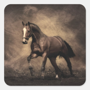 Sticker Carré Beautiful horse throw pillow