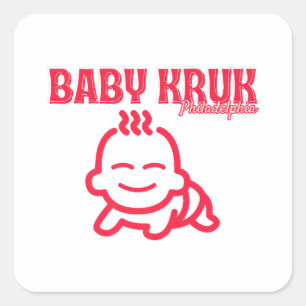 Sticker Carré Bébé drôle Kruk Philadelphia Premium