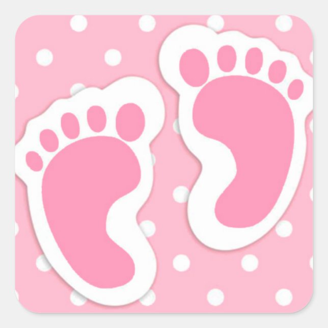 Sticker Carré Bébé fille (Devant)