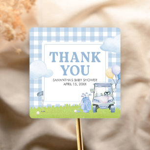 Sticker Carré Bébé Golf Little Putter Shower