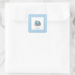 Sticker Carré Bébé Il fait froid à l'extérieur du Baby shower d'