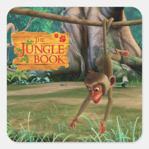 Sticker Carré Bébé singe