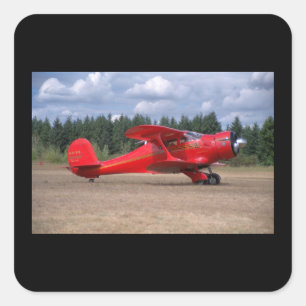 Sticker Carré Beech, Staggerwing, 1946_Aviation classique