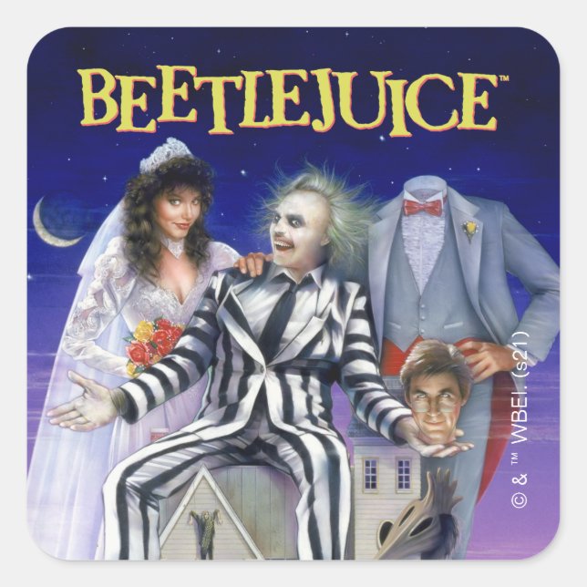 Sticker Carré Beetlejus | Affiche théâtrale (Devant)