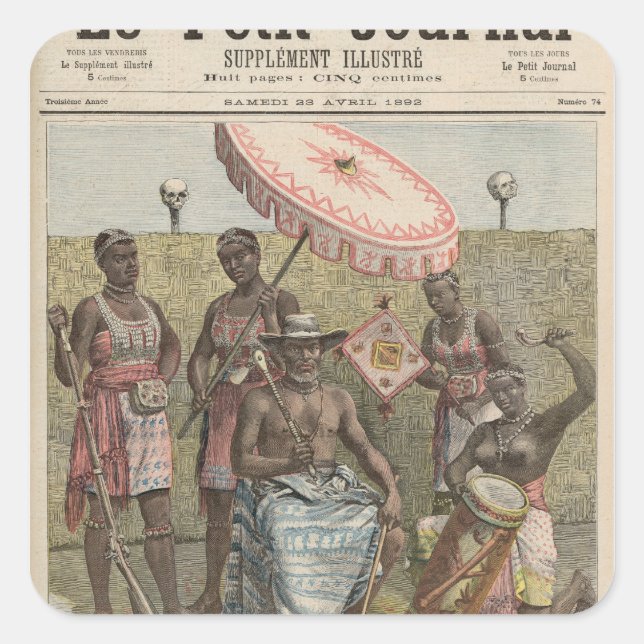 Sticker Carré Behanzin King du Dahomey (Devant)