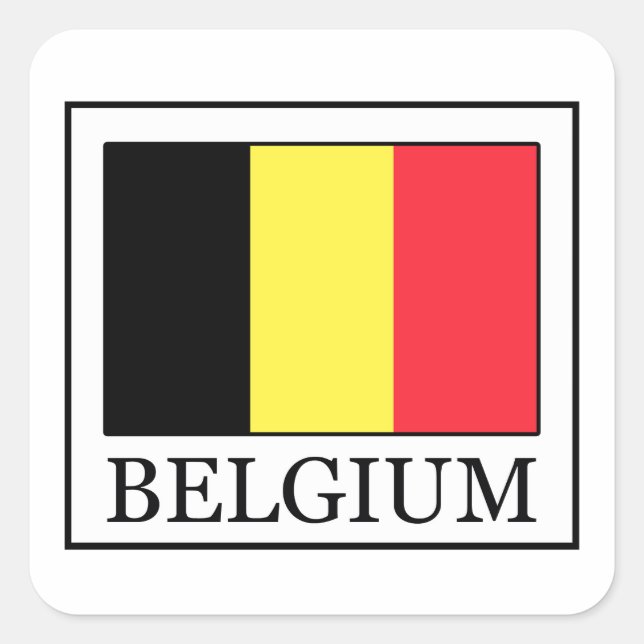 Sticker Carré Belgique (Devant)