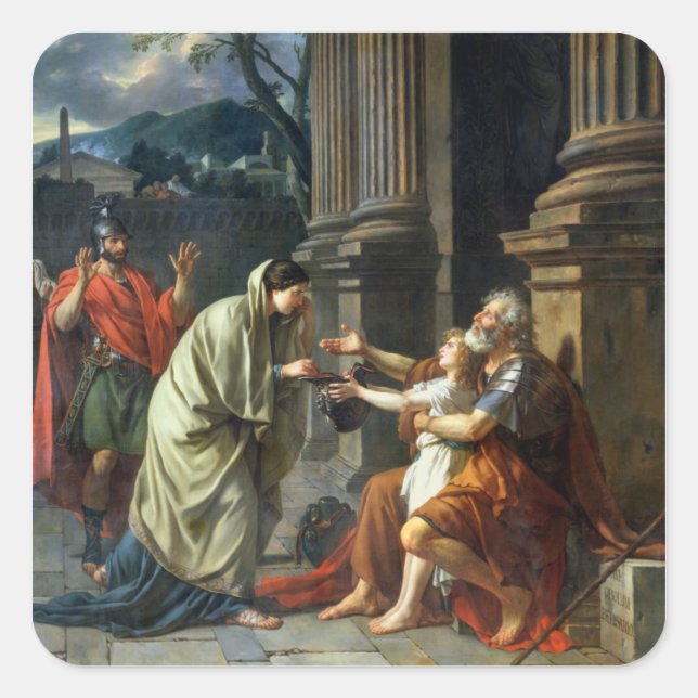 Sticker Carré Belisarius Begging for Alms, 1781 (Devant)