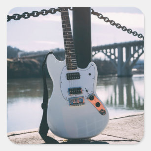 Sticker Carré Belle Basse Guitare