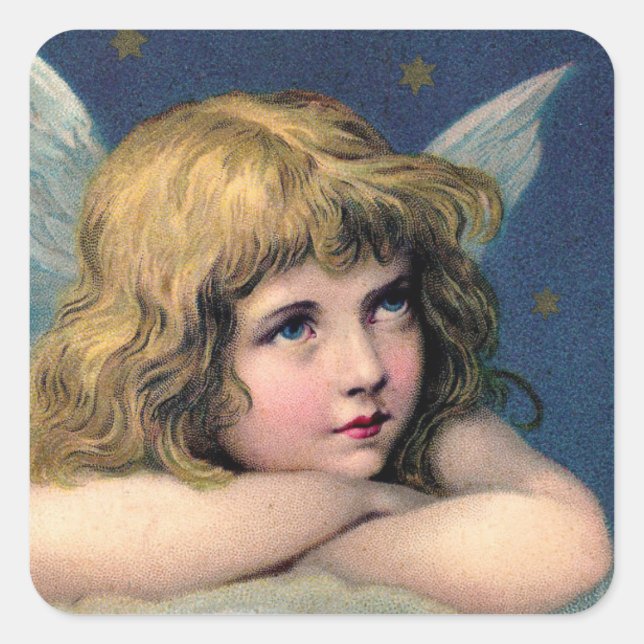 Sticker Carré Belle Etching Angel (Devant)