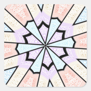 Sticker Carré Belle Impression Géométrique Pastel Extraordinaire
