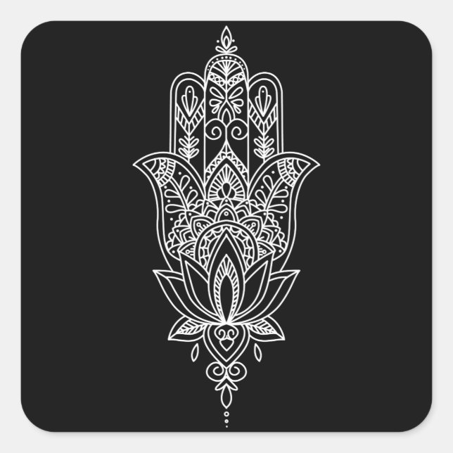 Sticker Carré 💝 🕉 Belle main Fatimas (Devant)