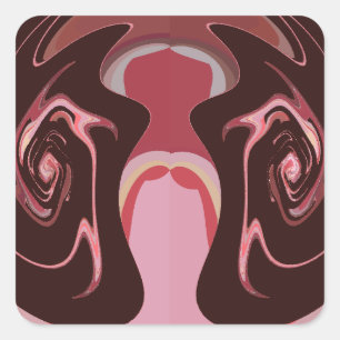 Sticker Carré Belle Motif Maroon Africain Design d'impression