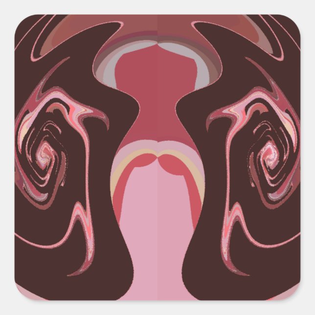 Sticker Carré Belle Motif Maroon Africain Design d'impression (Devant)