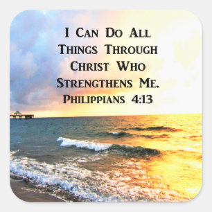STICKER CARRÉ BELLE PHILIPPIENNE 4:13 PHOTO DE LA SCRIPTURE
