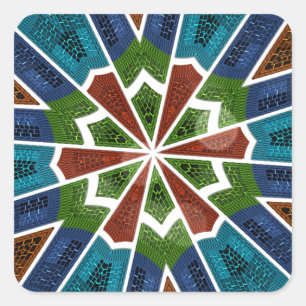 Sticker Carré Belle Tendance asiatique Textile Design Art