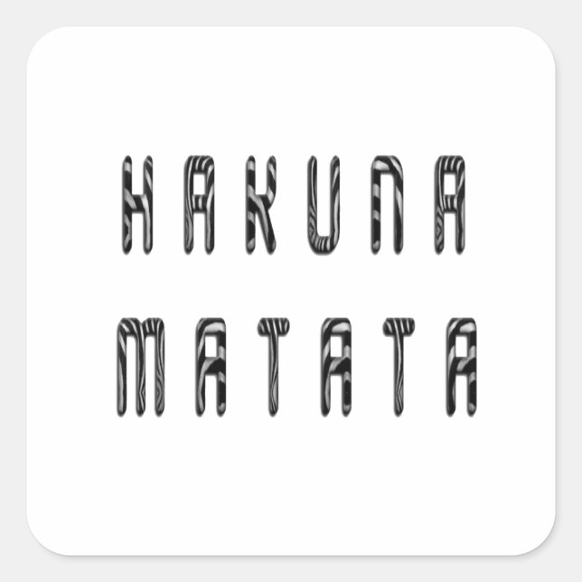 Sticker Carré Belle Zebra Print Motif Art Design (Devant)