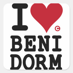 Sticker Carré BENIDORM Holidays I LOVE BENIDORM