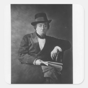 Sticker Carré Benjamin Disraeli, ęr comte de Beaconsfield