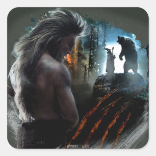 Sticker Carré BEORN™ Et Gandalf Graphique