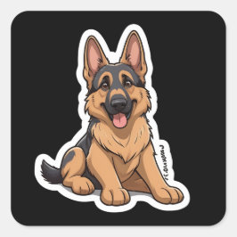 Sticker Carré Berger allemand