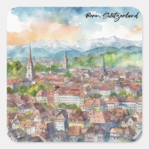 Sticker Carré Bern Suisse Europe Suisse