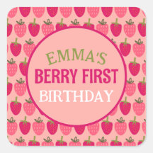 Berry First Birday Nom personnalisé