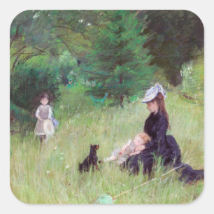 Sticker Carré Berthe Morisot - Dans un parc