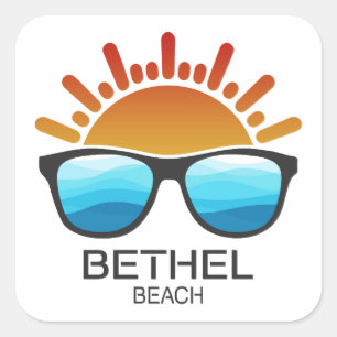 Sticker Carré Bethel Beach Virginia Lunettes de soleil