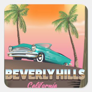 Sticker Carré Beverly Hills Californie