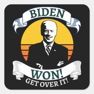 Sticker Carré Biden Gagnera Obtenir Sur It Pro Biden