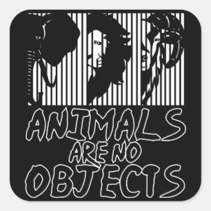 Sticker Carré Bien-être animal Elefant Lion Steinbock Animaux