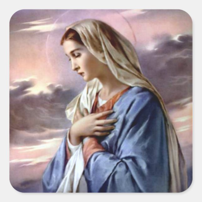 Sticker Carré Bienheureuse Vierge Marie - Mère de Dieu (Devant)