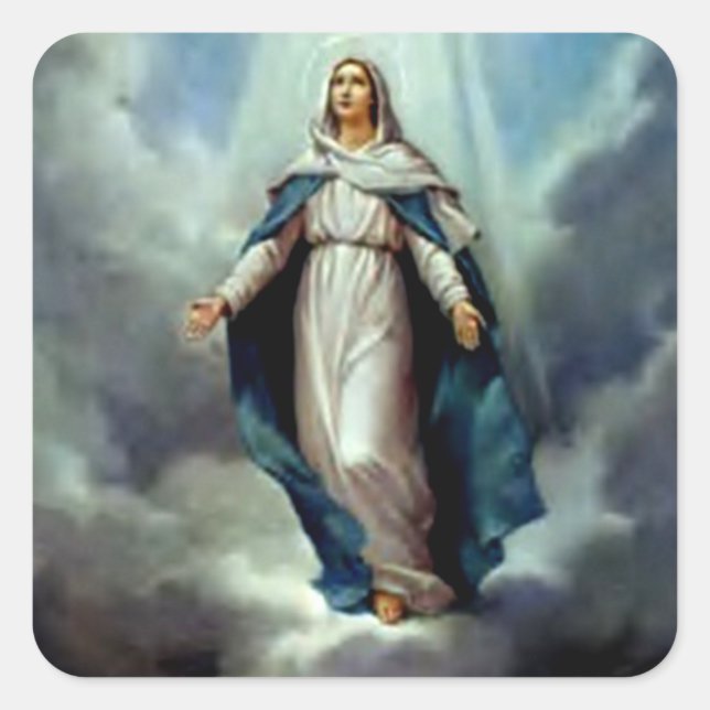 Sticker Carré Bienheureuse Vierge Marie - Mère de Dieu (Devant)