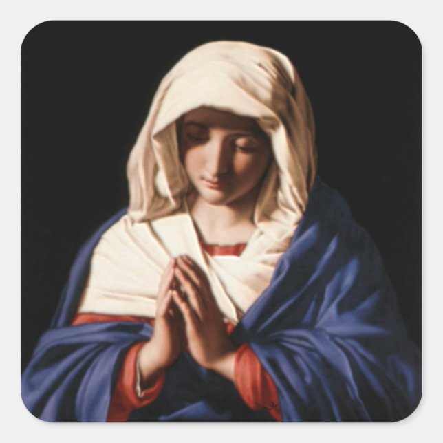 Sticker Carré Bienheureuse Vierge Marie - Mère de Dieu (Devant)