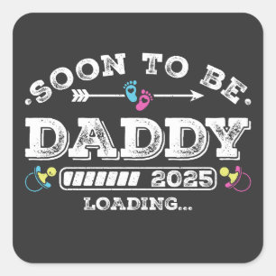 Sticker Carré Bientôt être papa 2025 Chargement