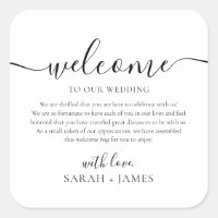Bienvenue À Notre Sac De Bienvenue Mariage