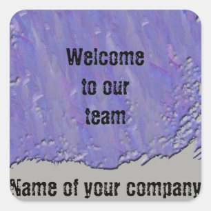 Sticker Carré Bienvenue dans notre bureau d'équipe Employé nouve