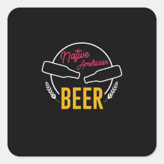 Sticker Carré Bière amérindienne