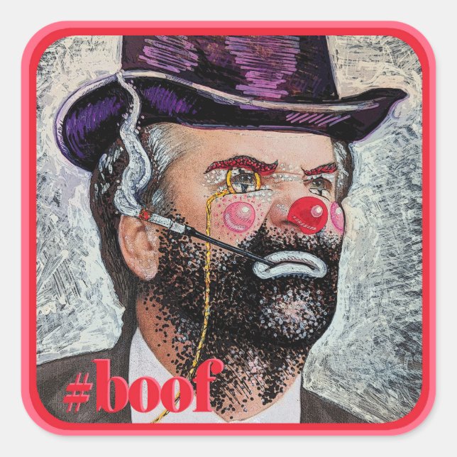 Sticker Carré Bières d'un clown : Lord Boof (Devant)