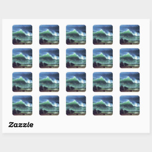 Sticker Carré Bierstadt - mer d'Emeraude, peinture d'art,