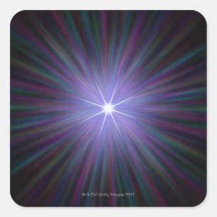 Sticker Carré Big Bang, illustration conceptuelle d'ordinateur.