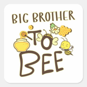 Sticker Carré Big Brother À Être Faire-part de grossesse