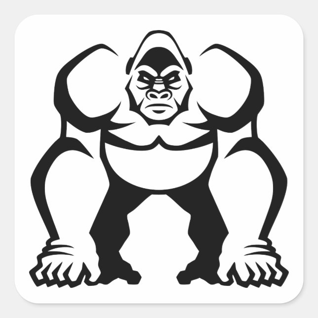 Sticker Carré Big Gorilla (Devant)