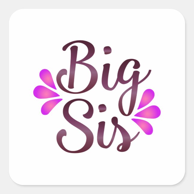 Sticker Carré Big Sis (Devant)