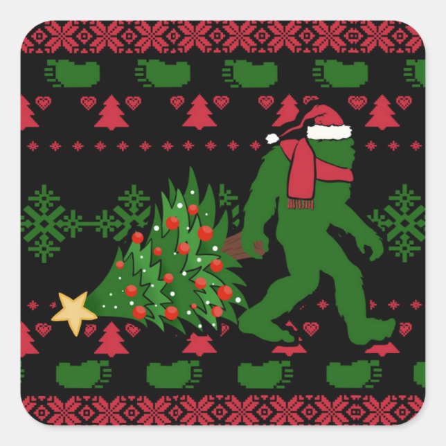 Sticker Carré Bigfoot on genou (Devant)