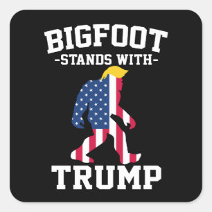 Sticker Carré Bigfoot soutient Trump Élections 2024