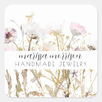Bijoux artisanal Fleur sauvage d'or rose