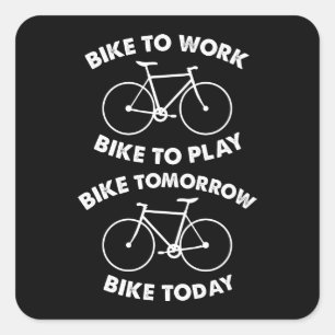 Sticker Carré Bike Forever - Cyclisme Cool