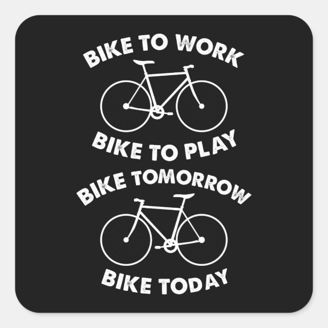 Sticker Carré Bike Forever - Cyclisme Cool (Devant)
