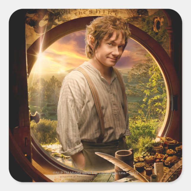 Sticker Carré BILBO BAGGINS™ dans le collage de bordures (Devant)